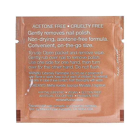 3/$10 Mineral Fusion Acetone Free Nail Polish Remover Wipes - Picture 4 of 5